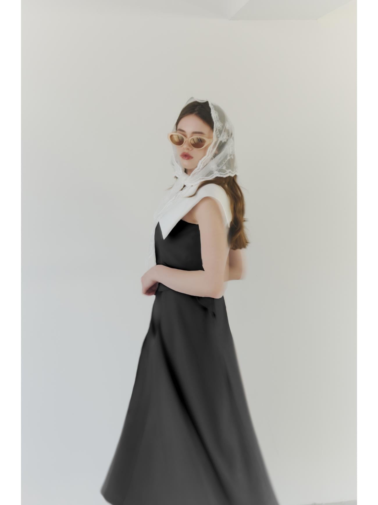 Pocket Ribbon Flare Dress