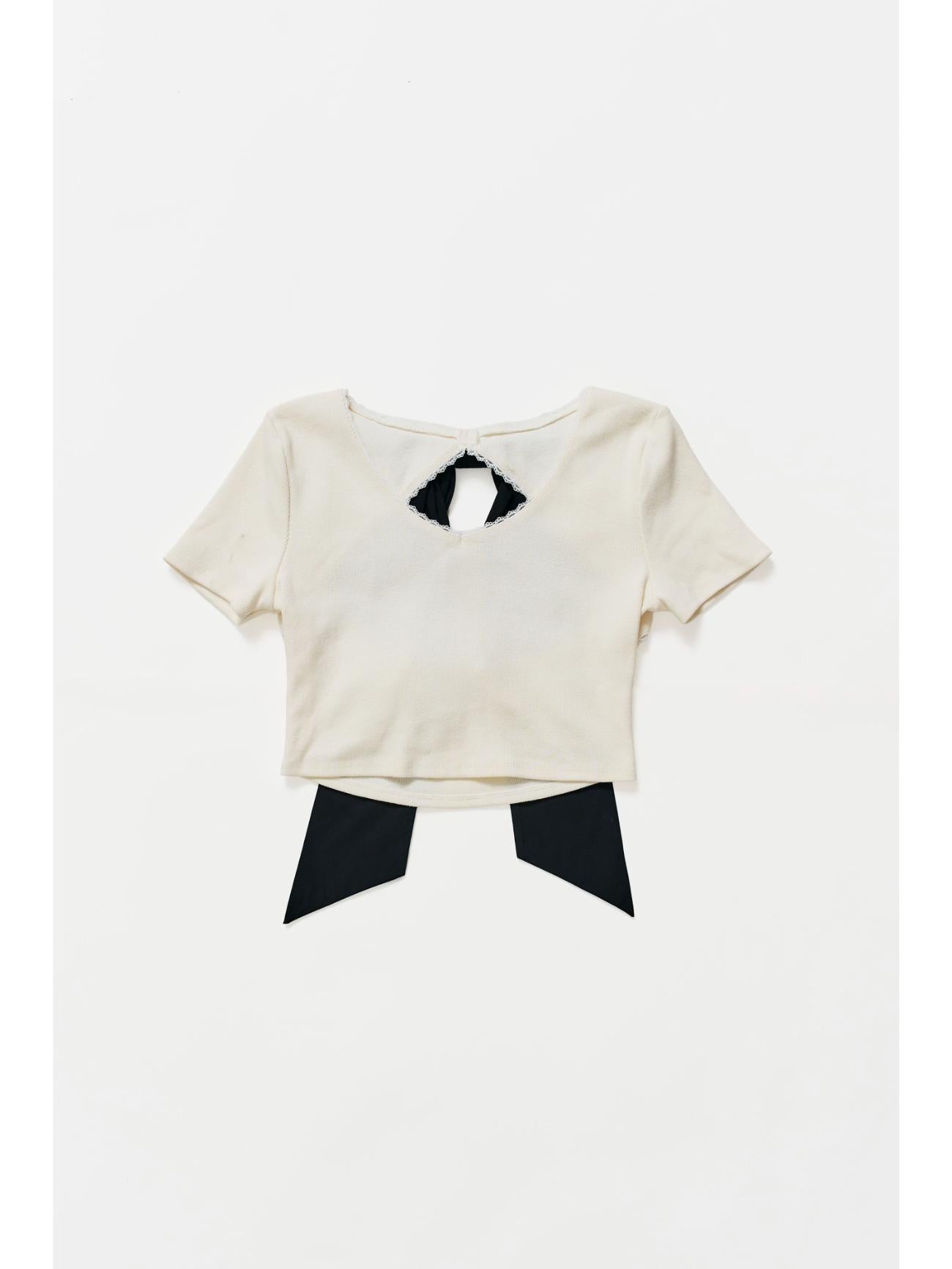 V-Neck Ribbon Top